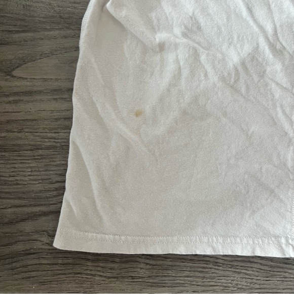 abercrombie and fitch (a&f) ACDC tee, size S, off white w/embroidered flowers - Picture 5 of 5